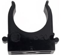 Крепеж клипса для трубы 23 Болта d 20 мм, черная, 20 шт. 28-0120-3ф20