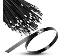 Хомут кабельный TOKOV ELECTRIC 4.6x200 мм, сталь AISI 316 с покрытием, уп. 100 шт. TKE-HM316-4.6-200-C/100