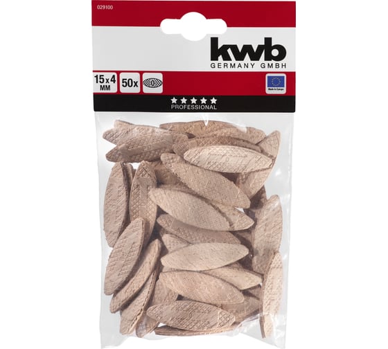 Деревянные вставки KWB 55х8х4 50 шт 29100