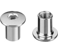 Мебельная гайка ЦКИ декоративная, плоск., М6x12x15, Ц, SW 4, 25 шт. 46969