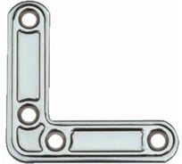 Мебельный плоский уголок ALDEGHI LUIGI SPA 50х50х15 мм, нержавеющая сталь 153IN55