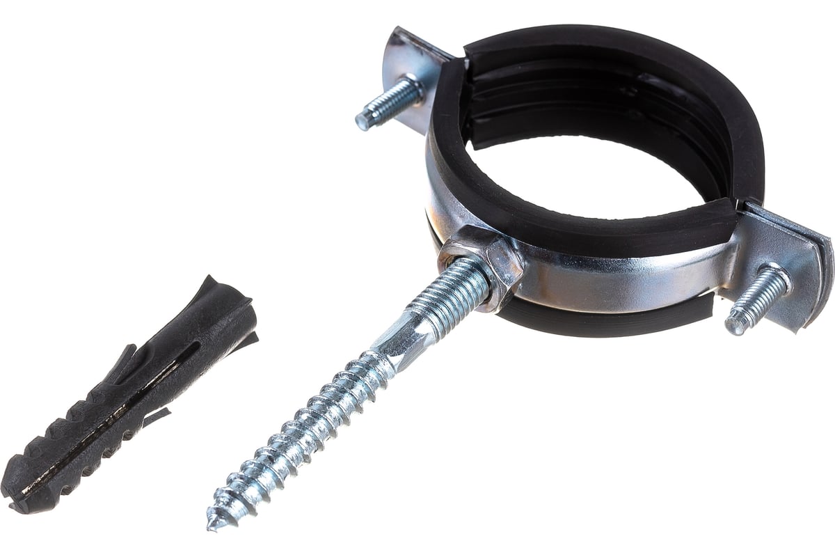 Металлический хомут RTP со шпилькой шурупом и дюбелем, 1 1/2\", 47/52 ...