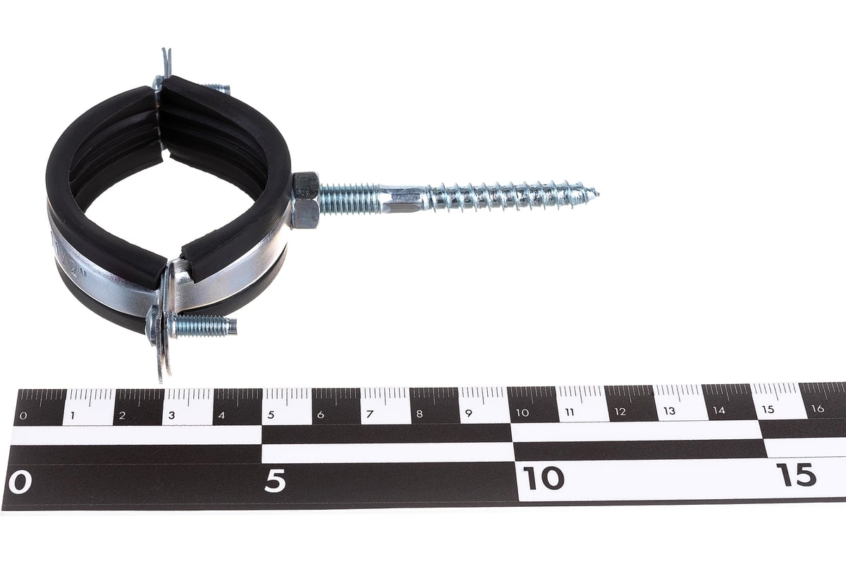 Металлический хомут RTP со шпилькой шурупом и дюбелем, 1 1/2\", 47/52 ...
