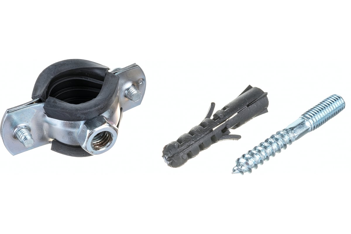 Металлический хомут RTP со шпилькой шурупом и дюбелем, 1/2\", 20/25 ...