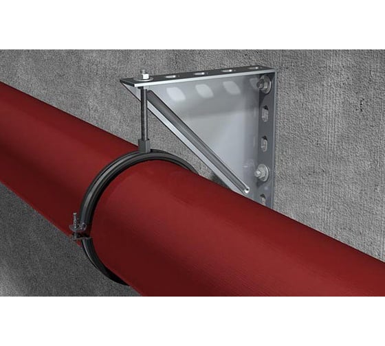 Хомут для тяжёлых трубопроводов Fischer FRSM 12" M12/M16 10 шт. 505458