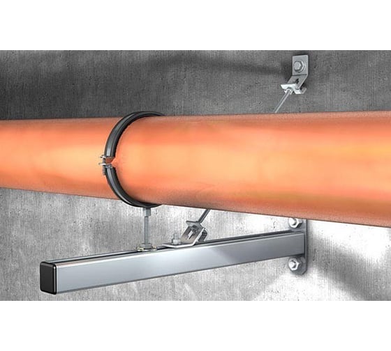 Хомут для тяжёлых трубопроводов Fischer FRSM 12" M12/M16 10 шт. 505458