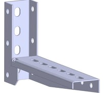 Консоль с опорой монолитная LOTOK 230 мм для профиля 35x30 LBBL-200 35x30 (2,0)