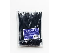 Кабельная стяжка (хомут) Nylon Max нейлоновая, 2.5х100, черный, 100 шт. TY-3X100Bk