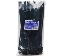 Кабельная стяжка (хомут) Nylon Max нейлоновая, 4.6х200, черный, 100 шт. 4603777989187 TY-5X200Bk