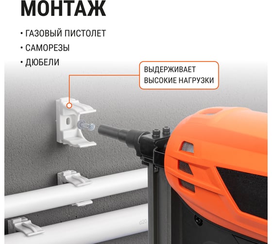 Крепеж-клипса TDM ELECTRIC для трубы 16 мм, для прямого монтажа, 100 шт. белая TDM ELECTRIC SQ0405-8011