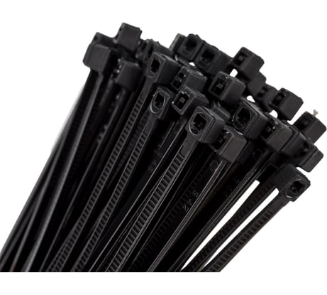 Нейлоновые хомуты для проводов FIT черные, 100 шт., 2,5х150 мм 60347