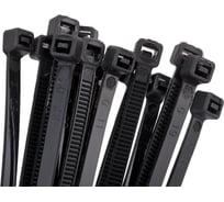 Нейлоновые хомуты для проводов FIT черные, 100 шт., 4,8х200 мм 60354