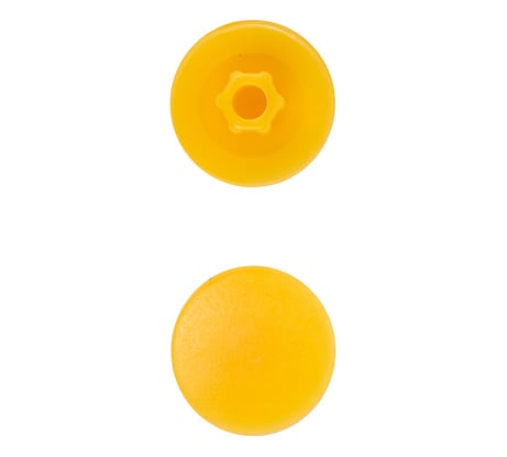 Заглушка под конфирмат ВИРТУОЗ желтая, 50 шт. 43337