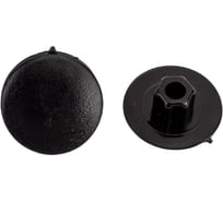 Заглушка под конфирмат ВИРТУОЗ черная, 50 шт. 43481