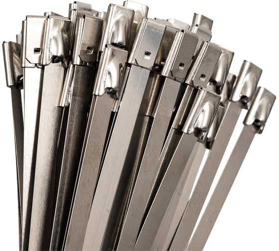 Хомут HLT AISI 304 из нержавеющей стали, 4.6x150 упаковка 100 шт. 084-01-301