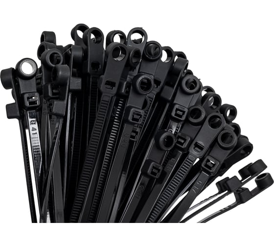 Кабельная стяжка HLT 3,5x100 чёрная под винт, упаковка 100 шт. 084-07-048