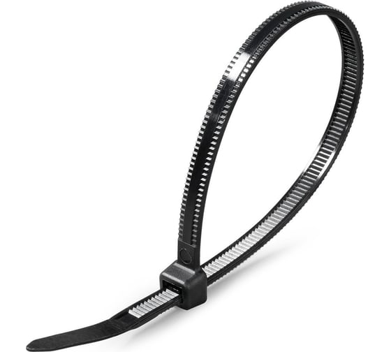Стяжка нейлоновая Fortisflex КСС «MULTILOCK» 5x200, черный, 100 шт. 102319 1