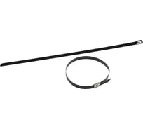 Кабельная стяжка (хомут) ЭРА стальная AISI 304 с полимерным покрытием NO225259 7.9x200 мм 10 шт Б0066322