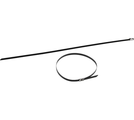 Кабельная стяжка (хомут) ЭРА стальная AISI 304 с полимерным покрытием NO225258 4.6x400 мм 10 шт Б0066319