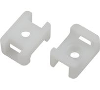 Площадка с монтажным отверстием под хомуты ЭРА NO225313 22x16 мм белая М4 10 штук Б0066687