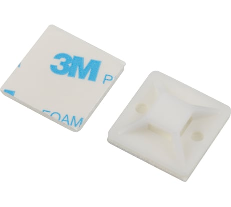 Площадка самоклеящаяся под хомуты ЭРА NO225303 30x30 мм белая 50 штук Б0066746