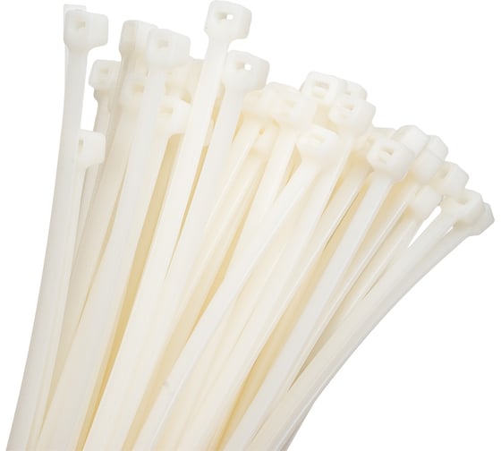 Кабельные стяжки стандартные LUXEL натурального цвета, 4.8x685мм, полиамид 6.6, упаковка 100 шт. LX-20034-S.W