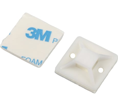 Площадка самоклеящаяся под хомуты ЭРА NO225301 20x20 мм белая 50 штук Б0066703