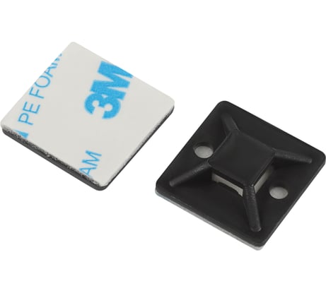 Площадка самоклеящаяся под хомуты ЭРА NO225310 20x20 мм черная 10 штук Б0066691