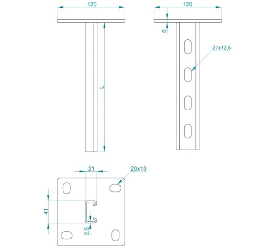 Стойка PRO-montag.ru CS21 L=2500 (2,5) CM79023