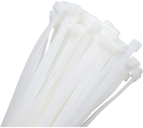 Стяжки нейлоновые HEADROCK белые, 4x200, 100 шт. 144-721-4200