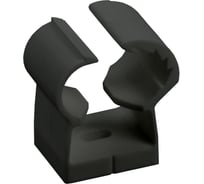 Клипса IEK с фикс. для глад. труб 26-32мм черн. (18шт/упак) CTA00D-FL-026-K02