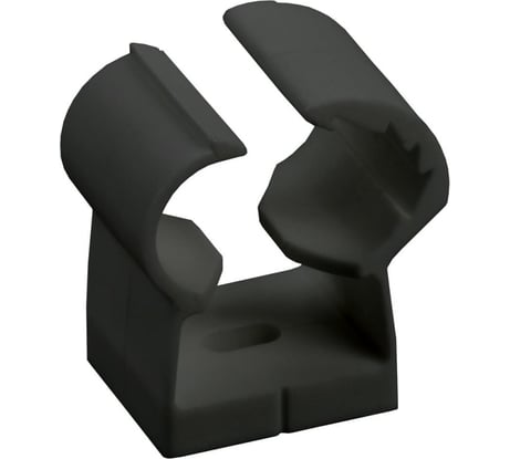 Клипса IEK с фикс. для глад. труб 26-32мм черн. (18шт/упак) CTA00D-FL-026-K02