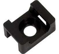 Площадка IEK ПМ 22x16x5мм под винт черная (100шт) UHP33-22-16-5-100-K02