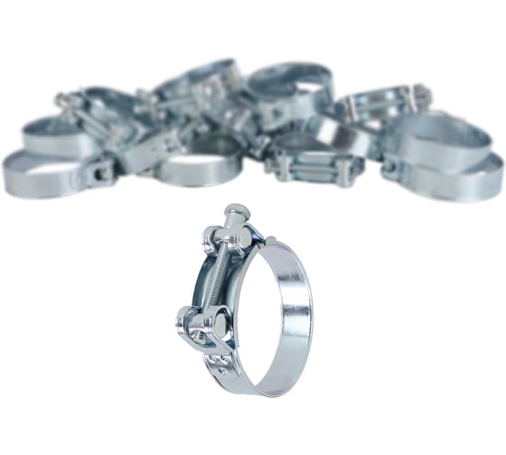 Хомут силовой одноболтовый Rusbelt 104-112 мм, W1, 20 шт. 00-00041296