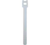 Стяжка-липучка Filum 125x11 мм, 12 шт, мягкая пряжка, цвет белый (кабельный организатор) FL-CMT-125-WH