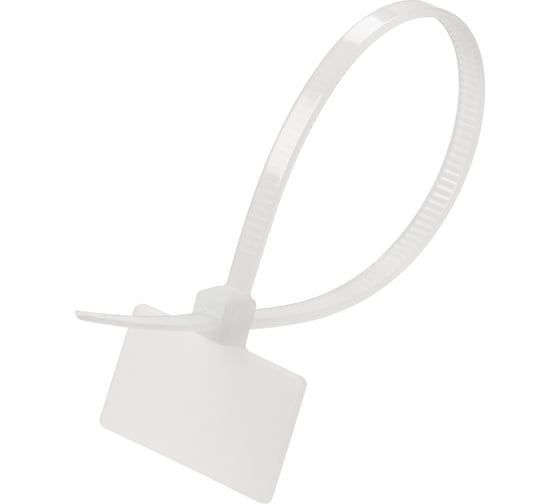 Хомут нейлоновый TDM ELECTRIC 3,2x215 мм, с маркировочной площадкой, белый, 100 шт. TDM SQ0515-1306