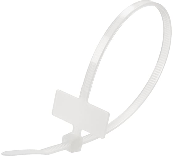 Хомут нейлоновый TDM ELECTRIC 3,6x205 мм, с маркировочной площадкой, белый, 100 шт. TDM SQ0515-1303