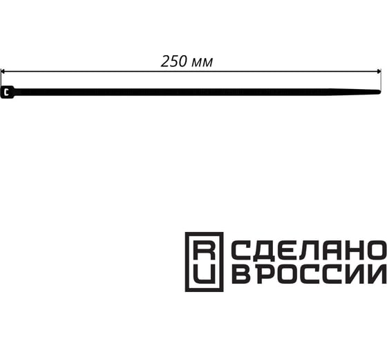 Хомут Мягкий свет 3.6мм x 250мм от 3мм до 65мм, 100 шт., нейлон st.fl.3.6x250.b