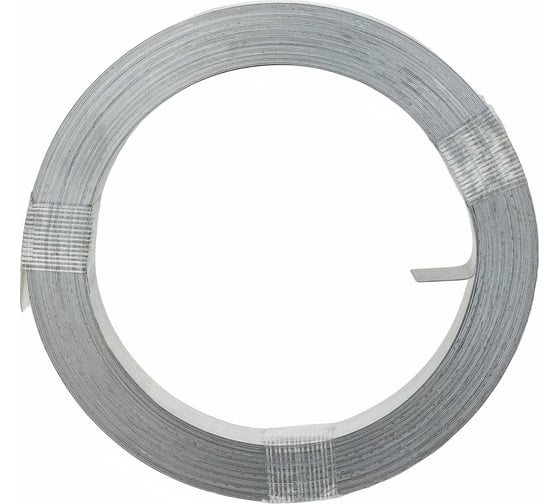 Рулонная упаковочная оцинкованная лента 20х0.5мм 20м Gigant 123932