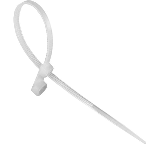 Нейлоновый хомут с монтажным отверстием TDM ELECTRIC 3,5х100 мм, белый, 100 шт. SQ0515-0501