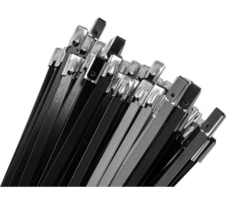 Стальные хомуты-стяжки Gigant нерж. с полимерным покрытием 4,6x250мм 100шт. 123944