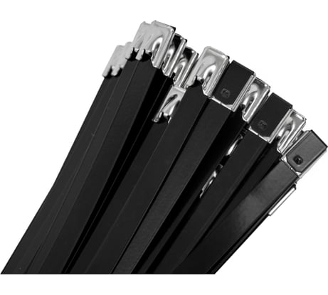 Стальные хомуты-стяжки Gigant нерж. с полимерным покрытием 7,9x300мм 100шт. 123947