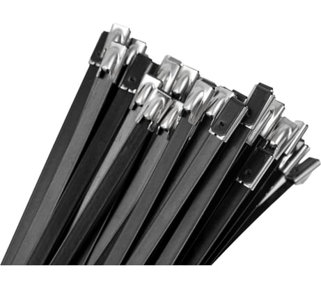 Стальные хомуты-стяжки Gigant нерж. с полимерным покрытием 4,6x200мм 100шт. 123948