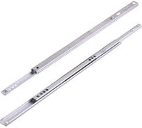 Направляющие шариковые неполного выдвижения Стройбат 17x300 мм, белый цинк коробка (100 шт) 417112