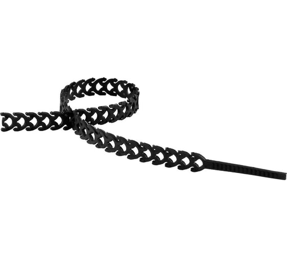 Стяжка TDM ПУ чёрная, многозвенная RS, 10x300, 20 шт. SQ0515-0604