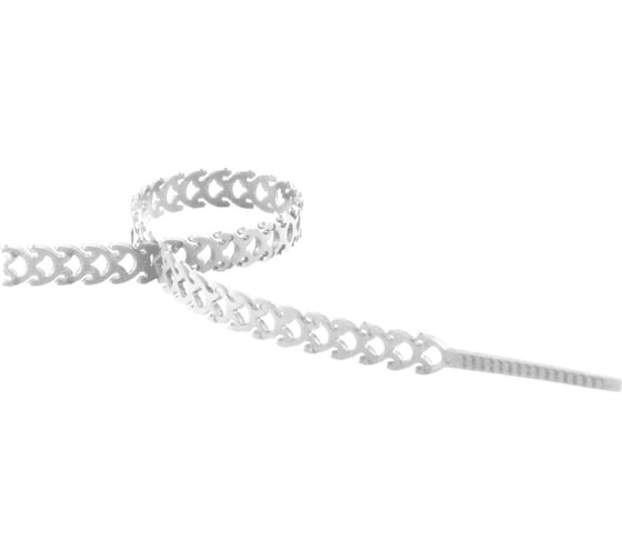 Стяжка TDM ПУ белая, многозвенная RS, 10x300, 20 шт. SQ0515-0603