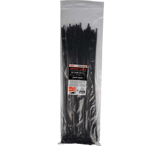 Кабельная стяжка Jazzway PCT 7,6x400-100BL PA6.6 (упаковка 100шт) 5054752 1