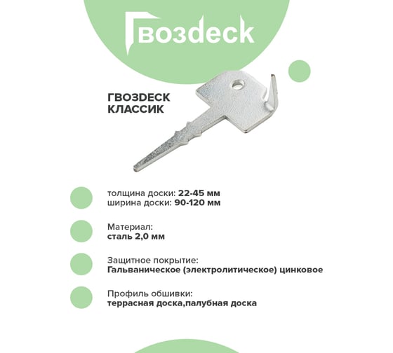 Крепеж Гвозdeck Classic 50 шт 10010000ZN00WG04