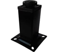 Металлическая ножка для журнального столика, кухонного шкафа  ООО "Феррум-Л" регулируемая 100мм 40x40, черная Лофт Ф-ОМР-0016