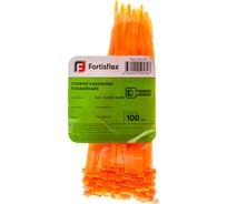 Кабельные стяжки FORTISFLEX КСС Float 5х200, оранж., 100 шт. 82026